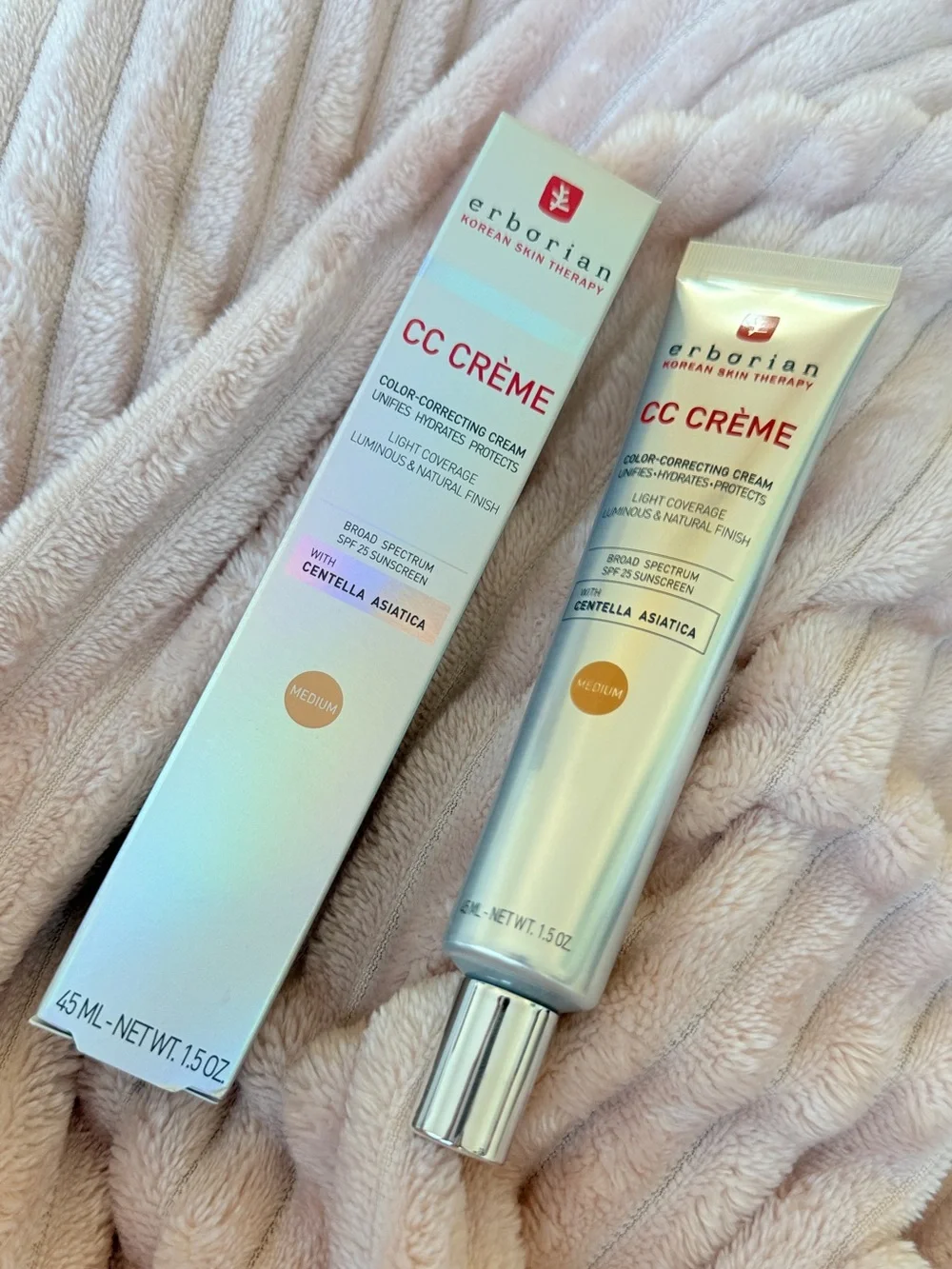 NWT ERBORIAN CC Cream 1.5oz Medium with SPF 25 Centella Asiatica